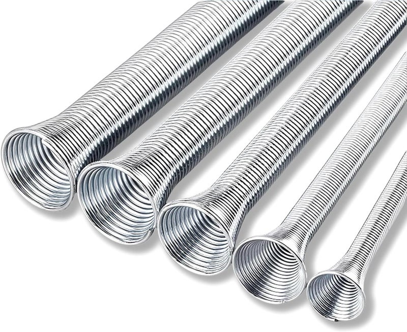 YiiSeeJo 5 Pcs Spring Tube Benders Set, Tube Bender Kit 1/4'', 3/8'', 1/2'', 5/8'', 5/16'' for Copper Aluminum Thin Wall Steel Tubing, 8.27" / 210mm Length - Image 5